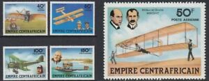 EMPIRE CENTRAL AFRICA 19 SEPT 1978 AVIATION HISTORY ALL 5 COMMEMORATIVE STAMPS