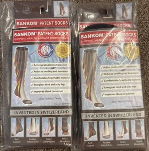 1 Calcetines Gris, 1 Negro Sankom Patente Mejora la Circulación Sanguínea Suiza Plus I - Imagen 1 de 7