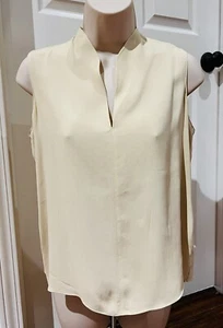 EMANUEL UNGARO 100% Silk Plus Black Sleeveless Blouse Top - Size 4/38 - Picture 1 of 6