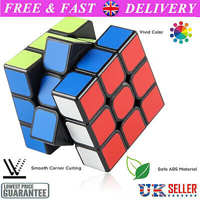 Rubiks Cube Smooth Speed Brain Teasers Mind Game Rubix Magic Classic Puzzle 3x3 • 7.99£