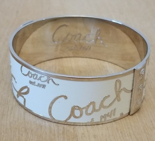 Bracciale Coach smalto avorio tono argento