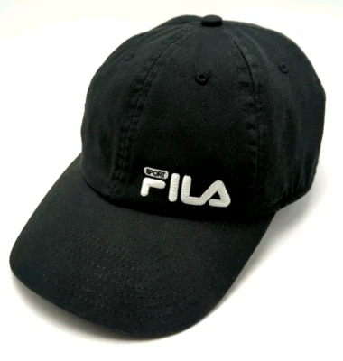 FILA SPORT Sombrero Negro Gorra Algodón Ajustable Foto 1 de 4