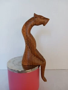  Wooden Hand Carved African Kenya Animals Safari  Giraffe  - Picture 1 of 5