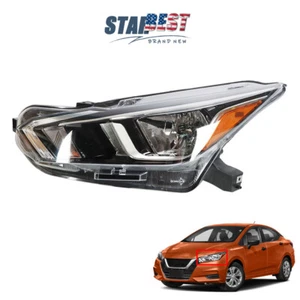 Faro izquierdo halógeno cromado carcasa lente transparente para Nissan Versa S SV 2020-2021 - Imagen 1 de 12