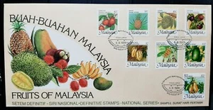 MALAYSIA 1986  FRUITS SERIES FDC C/W BROCHURE - Picture 1 of 6