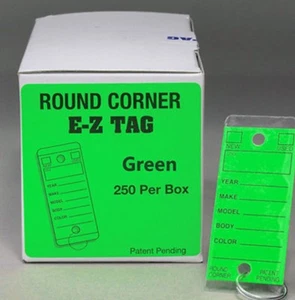 Dealer Key Tags Multicolor Drop Down Section (Quantity 250 Per Box) - Picture 1 of 6