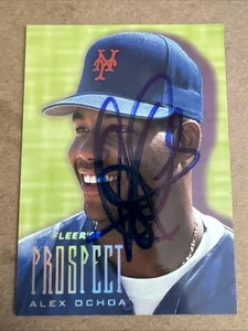 1996 Fleer Pro #7 ALEX OCHOA AUTO Autographed SIGNED Card - NEW YORK METS - Picture 1 of 2