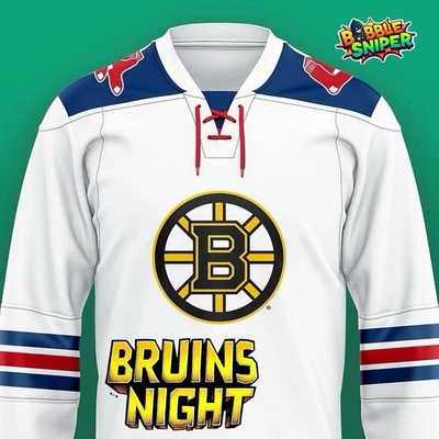 Boston Bruins "Bruins Night" Boston Red Sox NHL Jersey at Fenway Park MLB M - Image 1 of 4