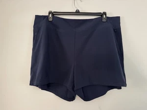 Athleta Brooklyn Shorts Women's 22 Navy Blue Mid Rise Performance Active Gym - Picture 1 of 12