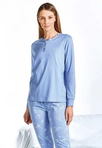 Pigiama donna lungo in jersey di cotone Laura Biagiotti 96848 - Picture 1 of 2