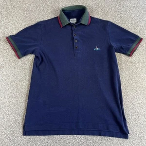 Vivienne Westwood Polo Shirt Mens M Medium Blue Short Sleeve Casual Pullover - Picture 1 of 11