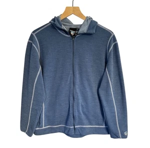 Sudadera con capucha ligera Kuhl Stargazer para mujer cremallera completa azul cielo puntada en contraste talla XL - Imagen 1 de 10