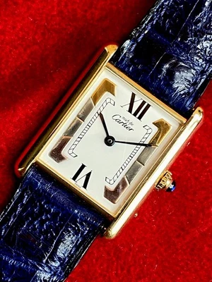 Cartier Tank Men’s Watch LM 24mm Quartz Trinity 18k Goldplated 925 Ref. 590005 - Image 1 of 4