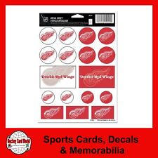 (HCW) Detroit Red Wings Vinyl Sticker Sheet 5"x7" Decals NHL Licensed *FREE SHIP