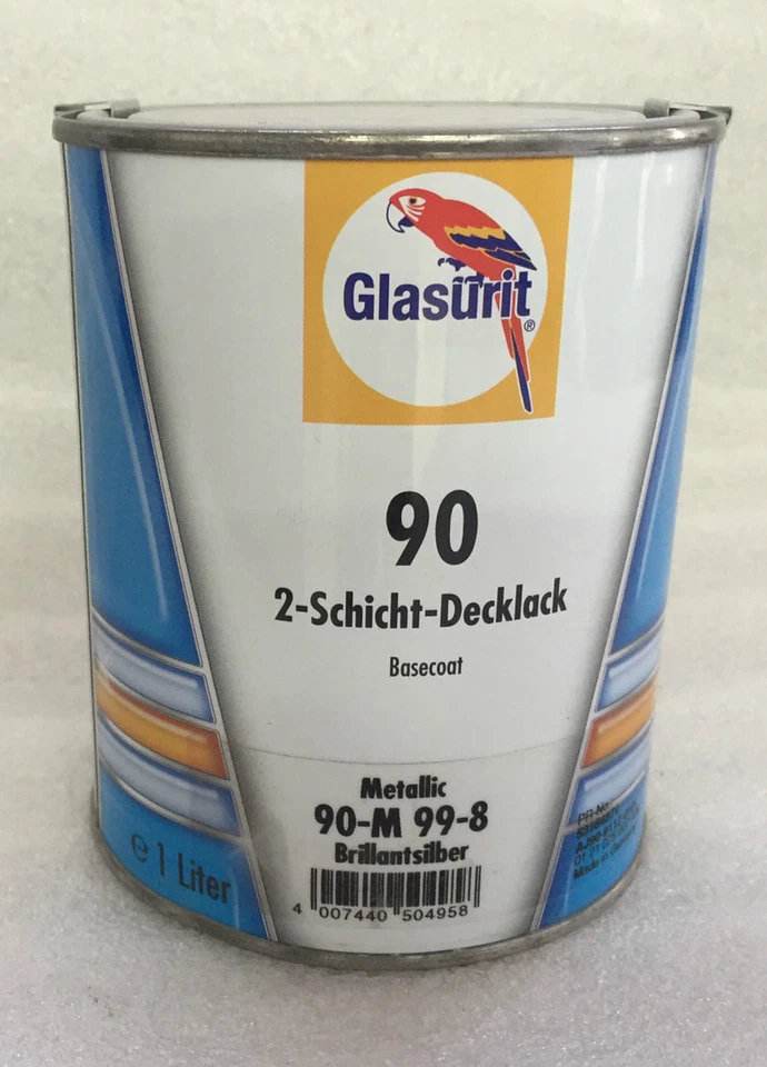 Glasurit 90-M 99/08 Metallizzato Vernice Miscelata ad Acqua Argento Brillante 1 - Immagine 1 di 1