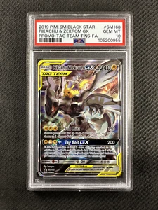 Pokemon Card PSA 10 Gem Mint Pikachu & Zekrom GX Promo 2019 Holo SM168 - Picture 1 of 2