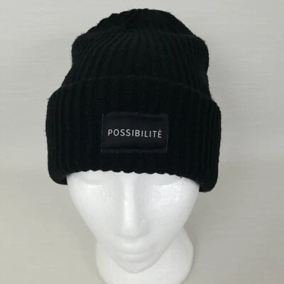 Chapéu de malha preto feminino H&M Possibilité tamanho único - Imagem 1 de 4