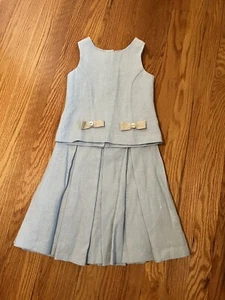 Cottontail originals Girls Linen Blue Long Skirt Set Size 5(4-6X) - Picture 1 of 22