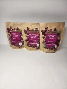 Amadas sales de baño de uvas y rosas de champán. Paquete de 3 aceites esenciales de manteca de karité - Imagen 1 de 1