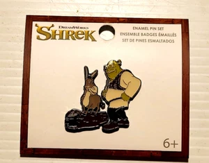 RARE LOUNGEFLY SHREK & DONKEY ENAMEL PIN SET by DREAMWORKS 2023 NEW - Picture 1 of 15