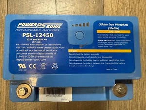 Power Sonic LiFePO4 Battery - PSL-12450 - NO CABLES - TESTED! - Picture 1 of 3