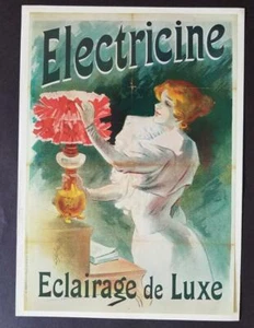 Póster Lucien Lefevre "Electricine" impresión offset litografía 1968-70 - Imagen 1 de 4
