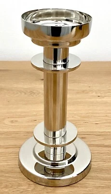 Fink moderner Kerzenleuchter RICARDO NEU Vernickelt 29 cm Hoch - Bild 1 von 4