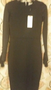 Lavish Alice  black dress with fringe tassel on the sleeves. Nwt size 10 - Picture 1 of 8
