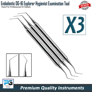 Set Of 3 Endo Explorer DG16 Endodontic Diagnostic Hygien Dental Implant Tools - Picture 1 of 5
