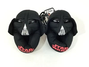 Darth Vader Slippers Boys 7-8 Medium Black Star Wars Big Boys Cushioned New - Picture 1 of 10