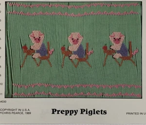 Smocking Plate - Preppy Piglets by Chris Pearce - Picture 1 of 1