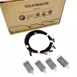 Original VW Led Fußraumbeleuchtung + Kabel Für Golf Skoda Jetta Seat Audi A4 A3 - Picture 1 of 9