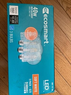 Eco Smart 40W replacement Soft White LED Light Bulbs 3 pack, 1001 757 396 - Image 1 of 4