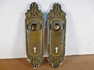 Pair of (2) Art Nouveau Door Plates--ANTIQUE - Picture 1 of 2
