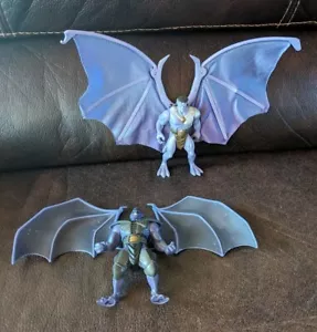 Vtg Pair Of 1995 Disney Gargoyles Goliath Action Figures BVTV Blast - Picture 1 of 16