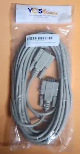 YCS Basics 25 Ft. DB9 9-Pin Serial / RS232 Male/Female Extension Cable - NEW - Picture 1 of 2