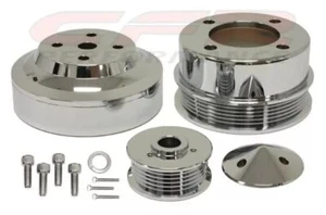 Juego de poleas serpentinas para Ford Mustang 1979-1993 5.0 Underdrive aluminio cromado - Imagen 1 de 1