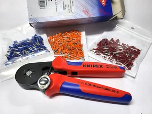 Knipex 97 53 04 Selbsteinstellende Crimpzange AWG 28-7 mit 425 Stk. Aderendhülsen - Bild 1 von 8