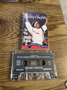 Whitney Houston Star Spangled Banner Cassette Single Arista 1991 - Picture 1 of 2