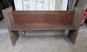 A PINE PEW MADE USING RECLAIMED VICTORIAN PEW ELEMENTS CAN BE FOR PROJECT M2056 - Picture 1 of 20