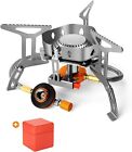3700W Portable Backpacking Camping Gas Stove Piezo Ignition Burner Case photo