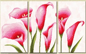 Monalisa 11CT cross stitch kits "Pink Calla Lily"-114cm*50cm - Picture 1 of 1