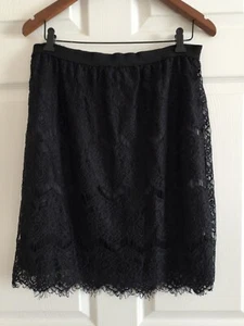 Y2K Skirt Black Lace Melody  Size Medium A-line Straight Knee Length - Picture 1 of 4