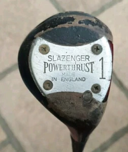 Slazenger Powerthrust #1 Persimmon Driver 44.5" Ben Hogan Steel Shaft Right Hand - Picture 1 of 8