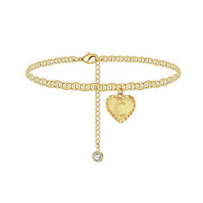 Fashion Gold C Letter Heart Initials Zircon Bracelets Thanksgiving Jewelry Gift