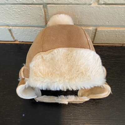 Baby Gap Beige Faux Suede Fur Lined Trapper Winter Hat 0-6 Months - Image 1 of 4