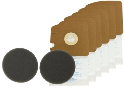 (6) Eureka MM Vacuum Bags plus (2) filters Replaces Part # 60295 60297 38333 - Image 1 of 3