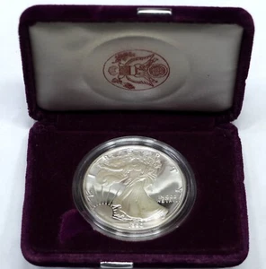 1990-S 1oz .999 Silver American Eagle Gov Mint Box # 1246 - Picture 1 of 8