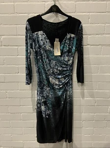 Nuevo con etiquetas Vestido para mujer James Lakeland estampado transparente talla 16 PVP £139 - Imagen 1 de 13