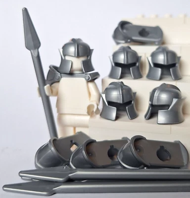 LEGO 21348 Dark Knights orc HELMET silver met. ARMOR castle Ninjago 10332 10305 - Image 1 of 4